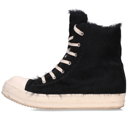 Rick Owens RAMONES Pony Hair Hi-Top Sneakers Size EU 42