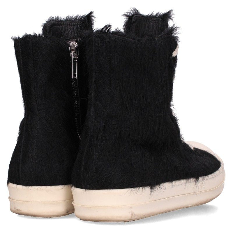 Rick Owens RAMONES Pony Hair Hi-Top Sneakers Size EU 42