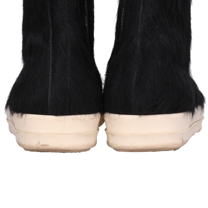 Rick Owens RAMONES Pony Hair Hi-Top Sneakers Size EU 42