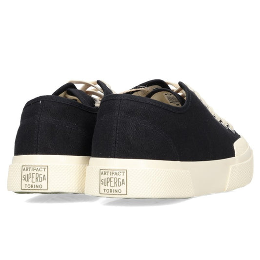 SUPERGA Canvas Sneakers Black Beige Size EU 40
