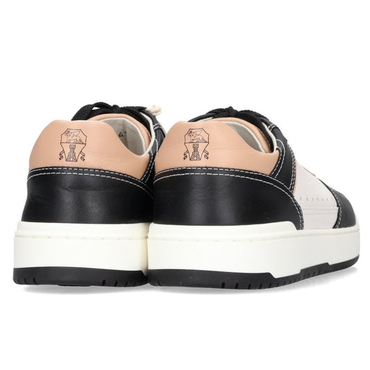 BRUNELLO CUCINELLI Leather Sneakers Black/White Size EU 41