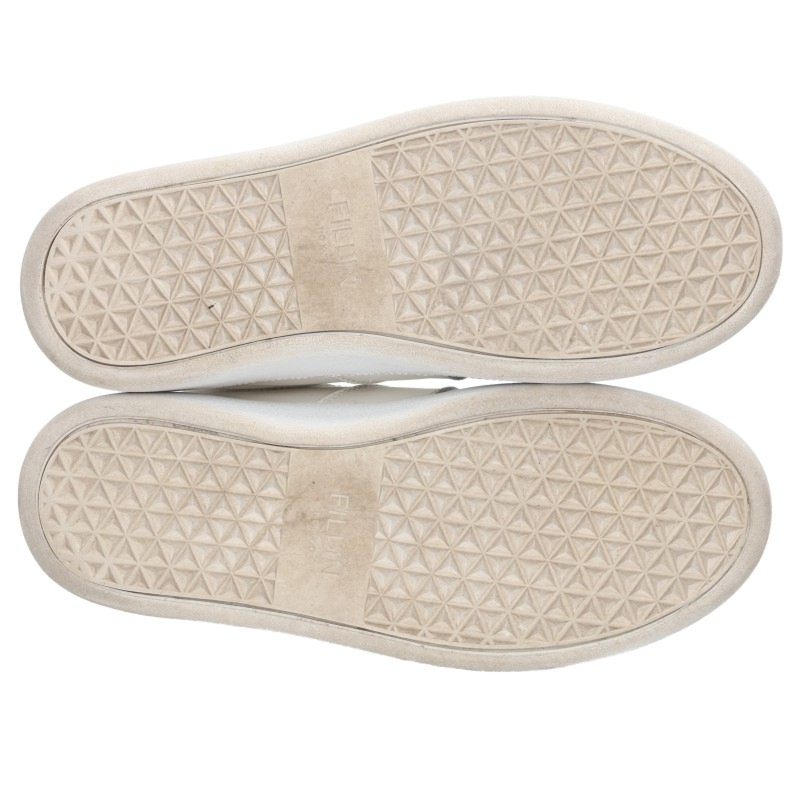 FILLIN Leather Platform Sneakers White Size 26