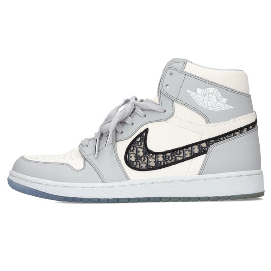 DIOR x Nike Air Jordan 1 High Sneakers White/Gray Size 30cm
