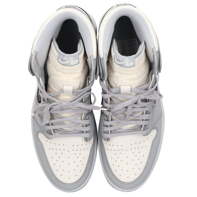 DIOR x Nike Air Jordan 1 High Sneakers White/Gray Size 30cm