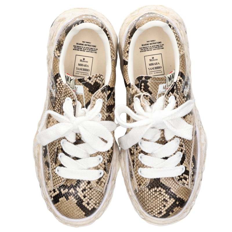 MIHARAYASUHIRO 14FW Charles Python Sneakers Brown Size EU 42