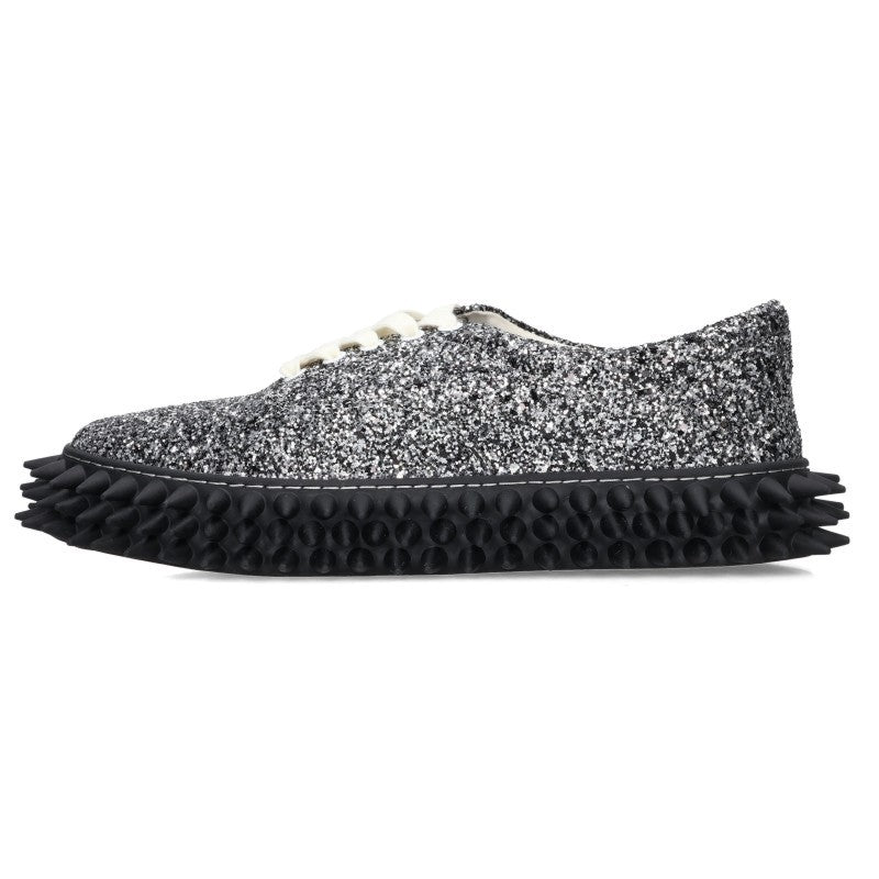 doublet Glitter Spike Sneakers Silver Size 27H