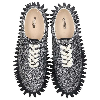 doublet Glitter Spike Sneakers Silver Size 27H