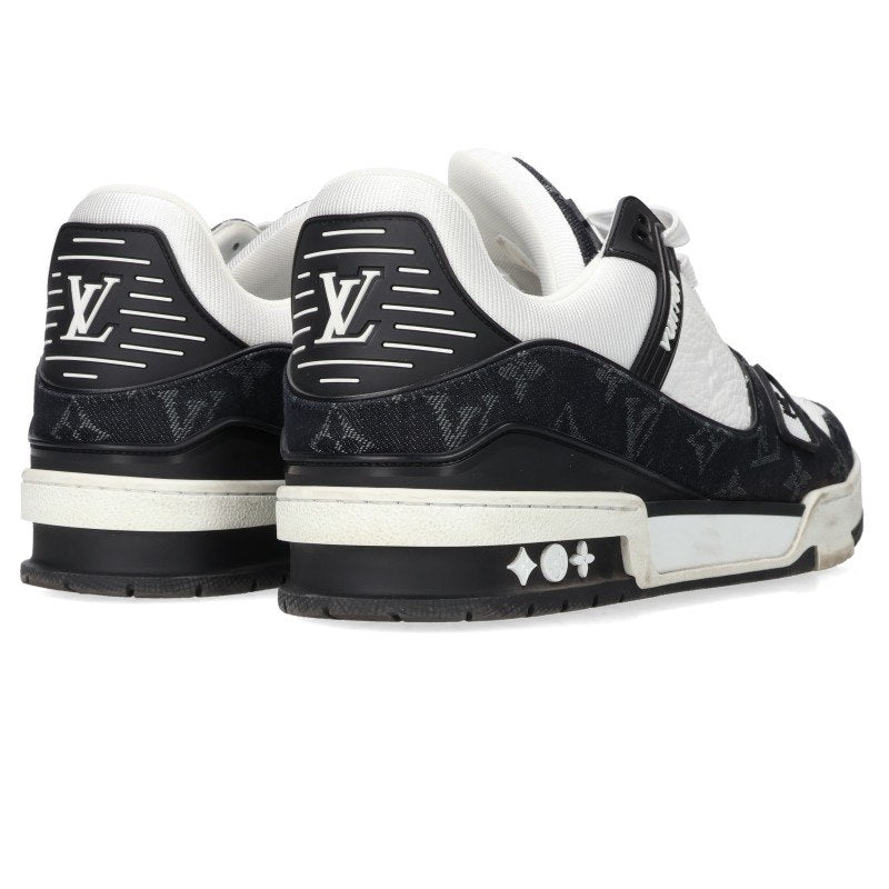 LOUISVUITTON LV Trainer Monogram Denim Sneakers Size 8