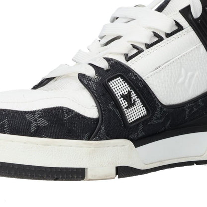 LOUISVUITTON LV Trainer Monogram Denim Sneakers Size 8