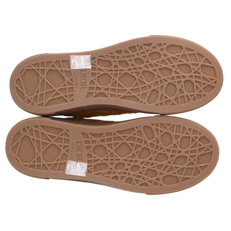 DIOR B33 Oblique Pattern Low-Top Yellow Brown Size EU 42