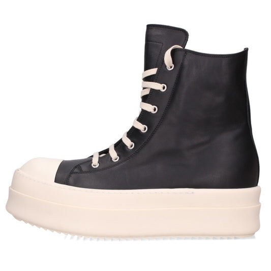 Rick Owens MEGA BUMPER Leather Hi-Top Black White Sneakers Size EU 45