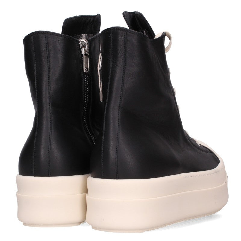 Rick Owens MEGA BUMPER Leather Hi-Top Black White Sneakers Size EU 45