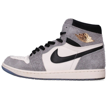 NIKE Air Jordan 1 Retro High OG Grey White Sneakers Size 29cm