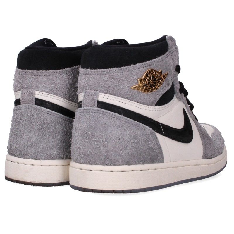 NIKE Air Jordan 1 Retro High OG Grey White Sneakers Size 29cm