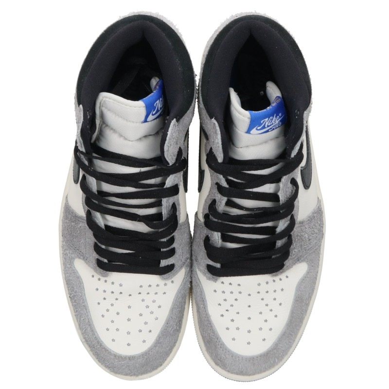 NIKE Air Jordan 1 Retro High OG Grey White Sneakers Size 29cm