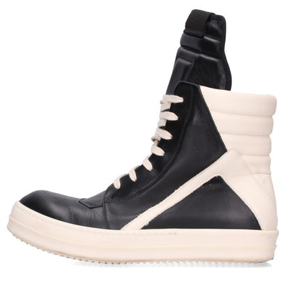Rick Owens Geo Basket Leather Sneakers Blk/Wht Size EU 42