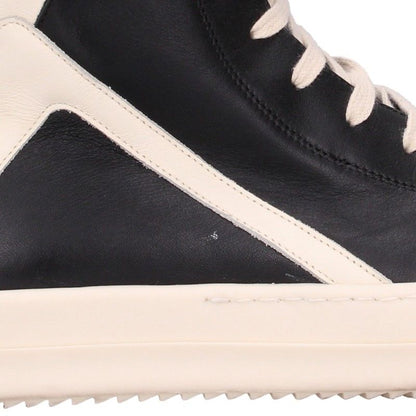 Rick Owens Geo Basket Leather Sneakers Blk/Wht Size EU 42