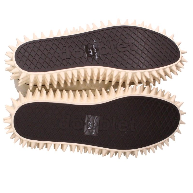 doublet 25SS Spiky Canvas Low-Top Sneakers White Size 27.5cm