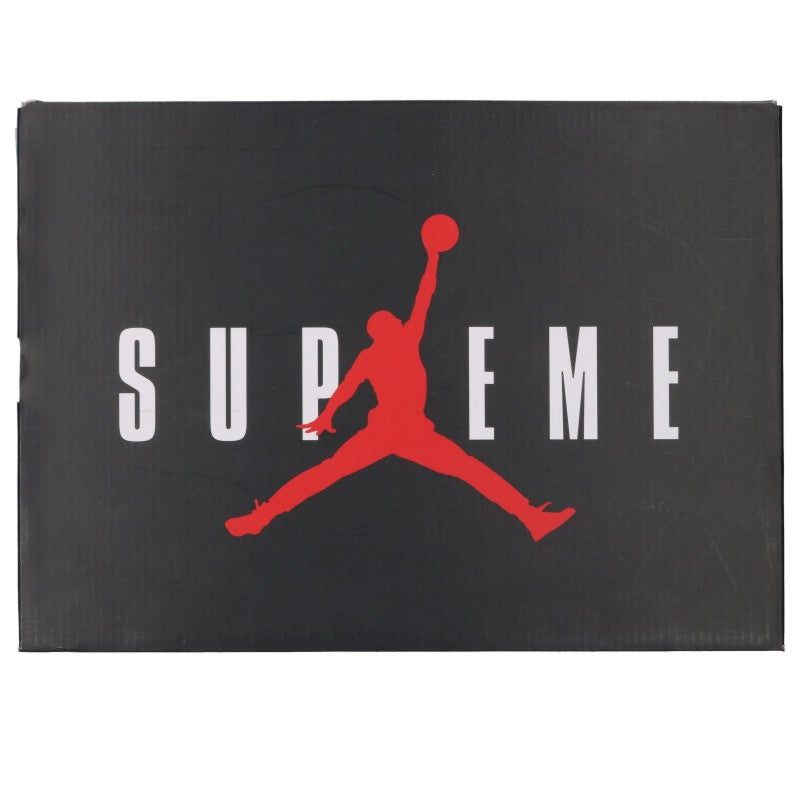 Supreme x Nike Air Jordan 5 Retro Black Red Sneakers Size 27.5cm