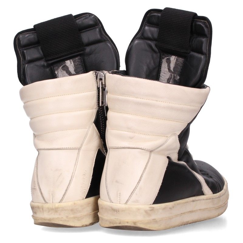 Rick Owens GEOBASKET Leather Sneakers Black Size EU 42