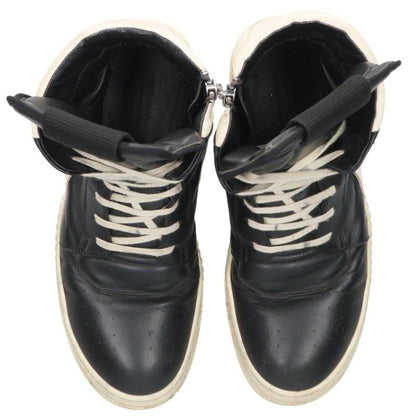 Rick Owens GEOBASKET Leather Sneakers Black Size EU 42