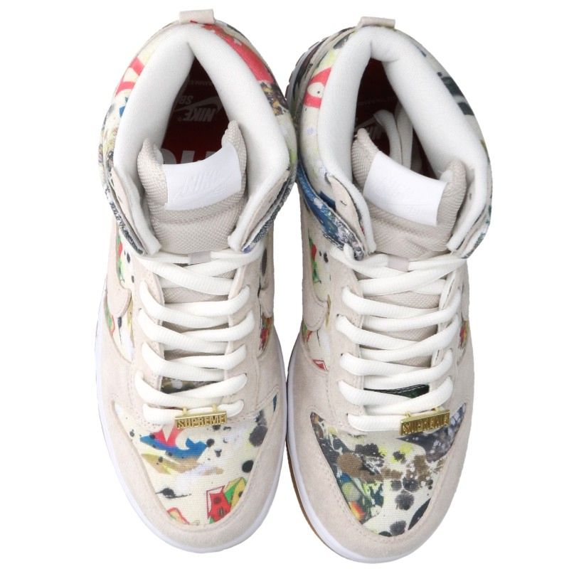 Supreme x Nike SB Dunk High Sneakers White Size 26.5cm