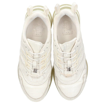 GIVENCHY Croc-Embossed Low-Top Sneakers White Size EU 41