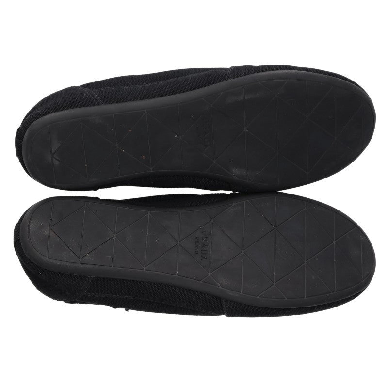 PRADA Collapse Canvas Sneakers Black Size 8.5
