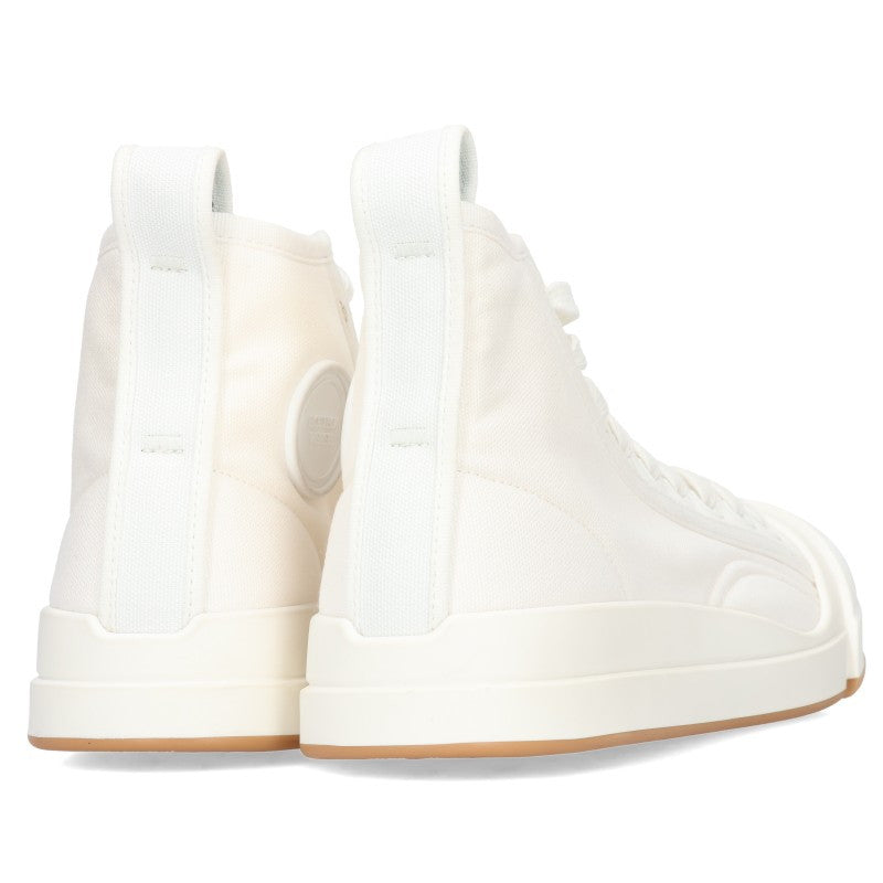 BOTTEGA VENETA White Canvas High-Top Sneakers