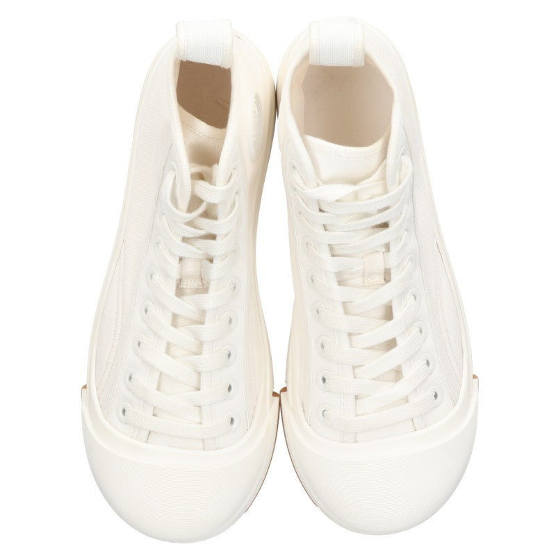 BOTTEGA VENETA White Canvas High-Top Sneakers