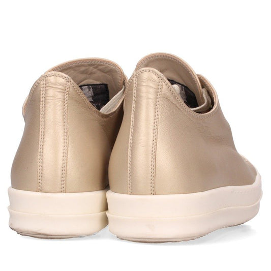 Rick Owens LOW SNEAKS Leather Sneakers Gold Size EU 41