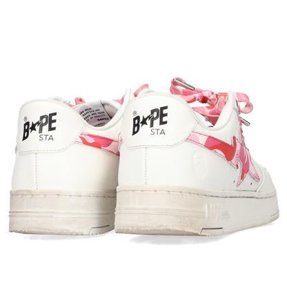 A BATHING APE BAPE STA Pink Low-Top Sneakers Size 26.5cm