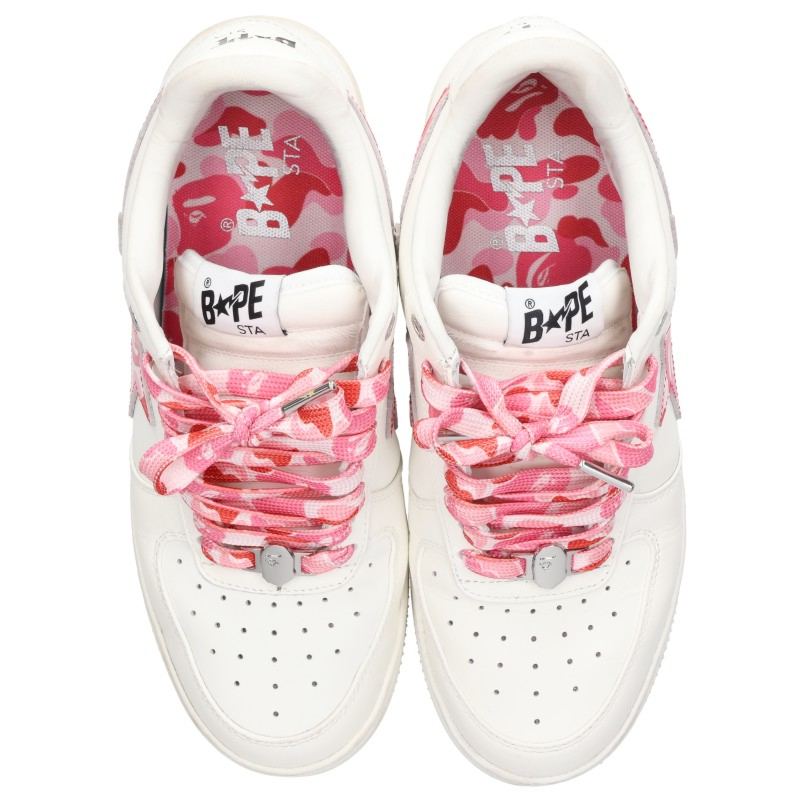 A BATHING APE BAPE STA Pink Low-Top Sneakers Size 26.5cm
