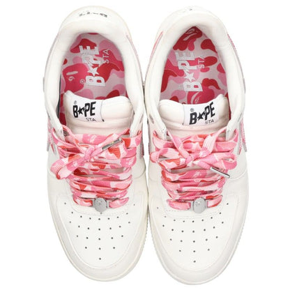 A BATHING APE BAPE STA Pink Low-Top Sneakers Size 26.5cm