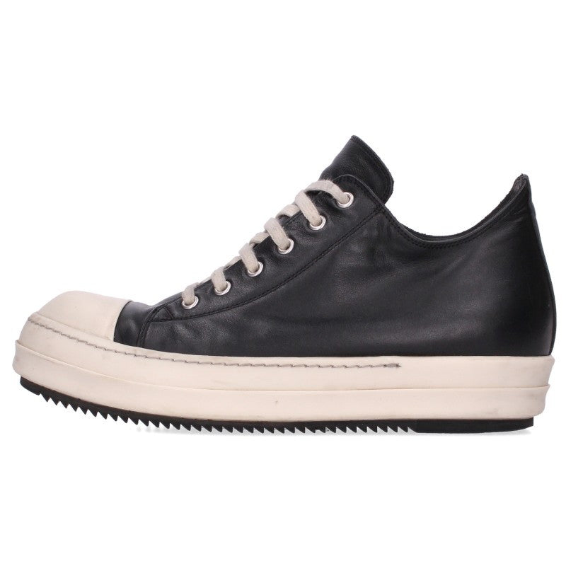 Rick Owens RAMONES LOW Leather Low-Top & White Size 41.5