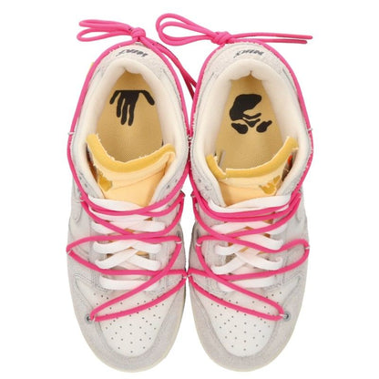 NIKE OFF-WHITE Dunk Low 1 of Grey/White Sneakers Size 25cm