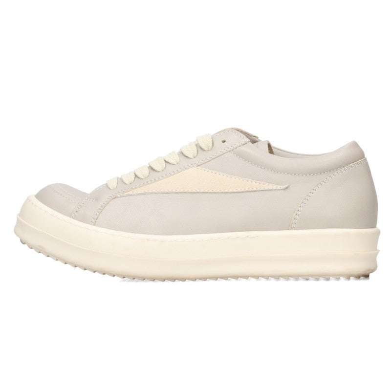 Rick Owens VINTAGE SNEAKS Leather Sneakers Gray Size 37