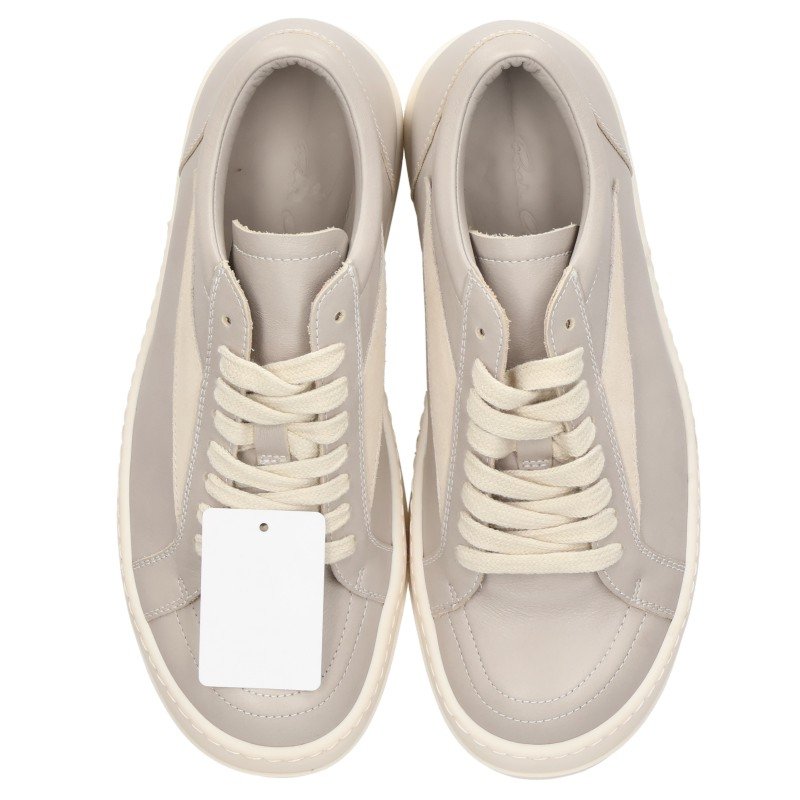 Rick Owens VINTAGE SNEAKS Leather Sneakers Gray Size 37