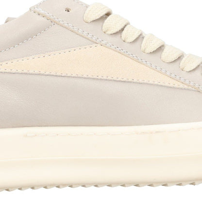 Rick Owens VINTAGE SNEAKS Leather Sneakers Gray Size 37