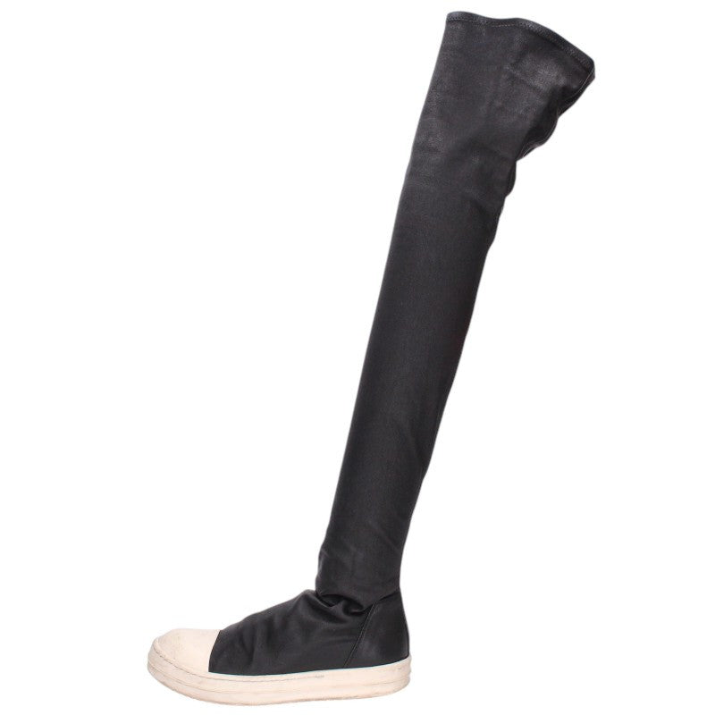 Rick Owens Long Leather Black/White Sneakers Size 36.5