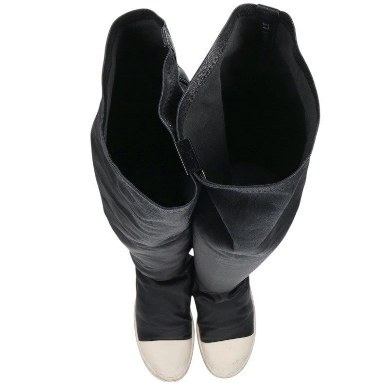 Rick Owens Long Leather Black/White Sneakers Size 36.5