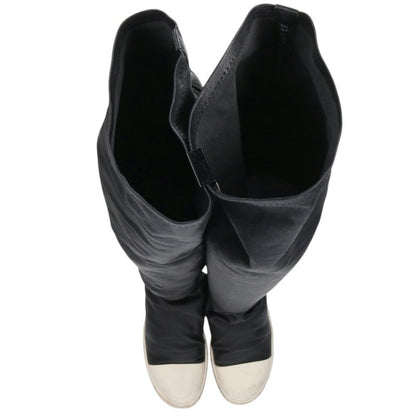 Rick Owens Long Leather Black/White Sneakers Size 36.5