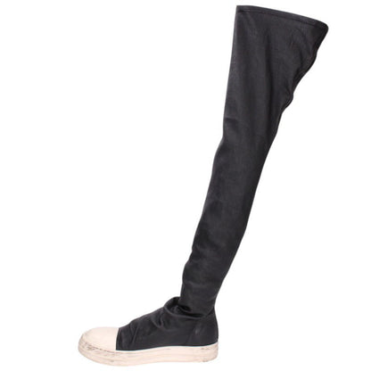 Rick Owens Long Leather Black/White Sneakers Size 36.5