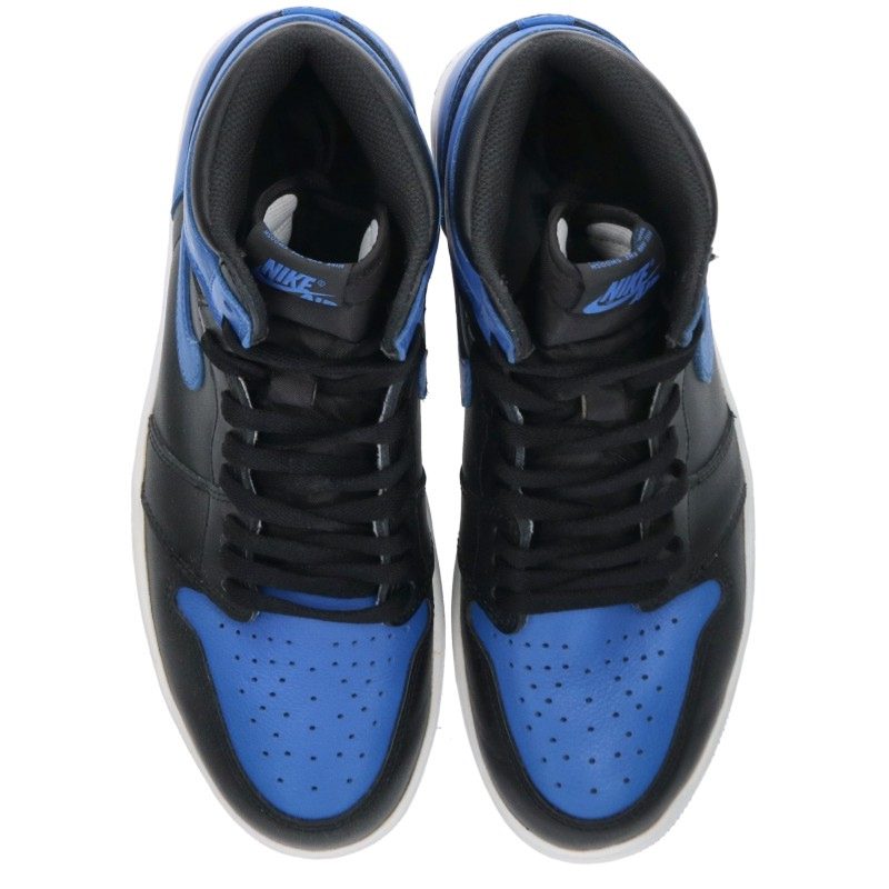 NIKE Air Jordan 1 Retro High Black/Blue Sneakers Size 27.5cm