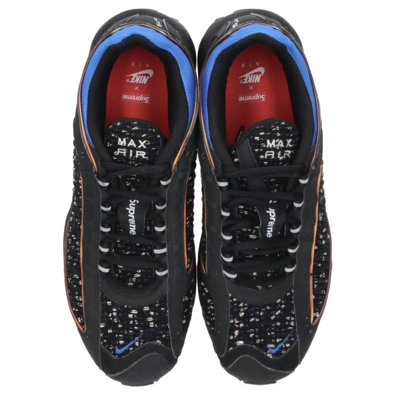 SUPREME x Nike Air Max Tailwind 4 Black Sneakers Size 28cm