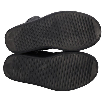 Rick Owens MEGA GEO BASKET Leather Sneakers Black Size EU 41
