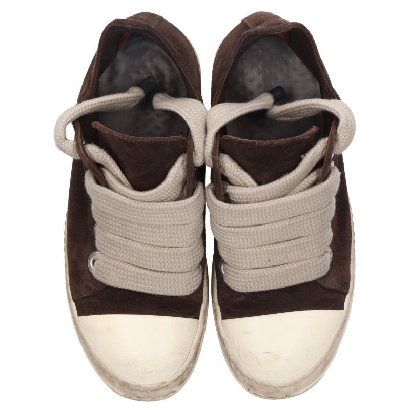 Rick Owens JUMBOLACE RAMONES LOW Sneakers Brown Size EU 41
