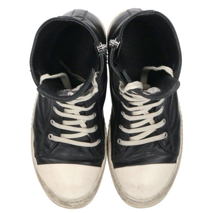 Rick Owens Ramones Leather Hi-Top Sneakers Black Size EU 41