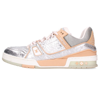 LOUISVUITTON LV Trainer Metallic Sneakers Silver Size 7