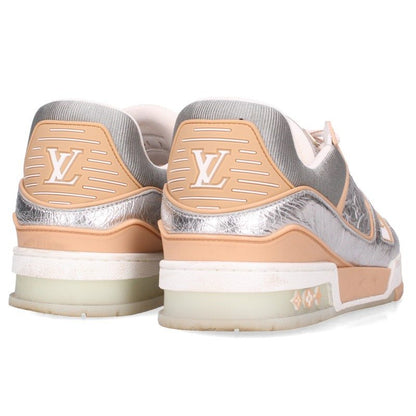 LOUISVUITTON LV Trainer Metallic Sneakers Silver Size 7